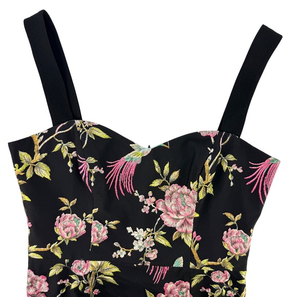 NEW Dress The Population XL Nicole Floral Bird Embroidered Midi Dress Wedding - Picture 13 of 16